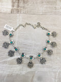 Oxidized silver necklace