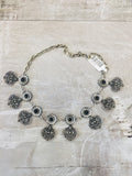 Oxidized silver necklace
