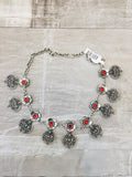 Oxidized silver necklace