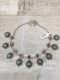 Oxidized silver necklace