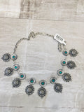 Oxidized silver necklace