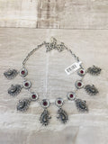 Oxidized silver necklace