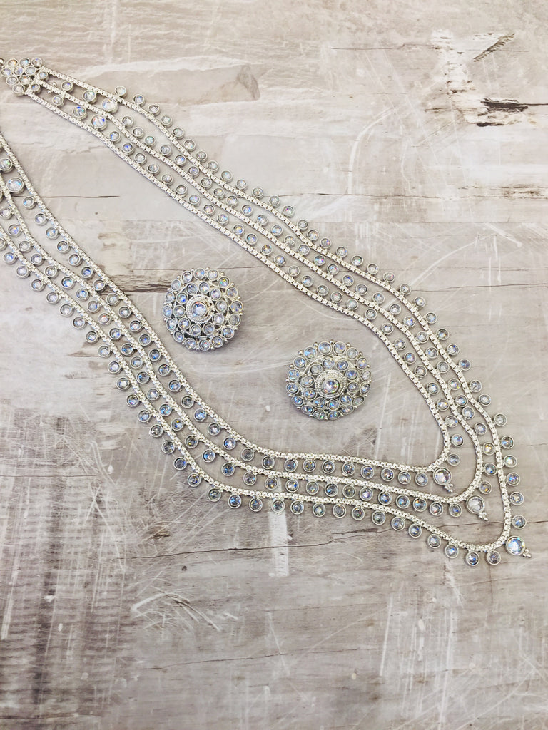 silver long chain set