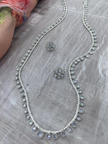 Silver long chain set
